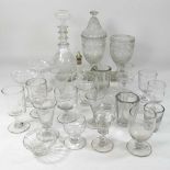 A collection of 18th century and later glassware