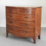 A Regency mahogany bow front chest