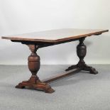 An early 20th century oak refectory table