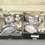 A collection of silver plated items