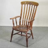 A 19th century Windsor style armchair