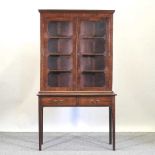 A late 19th century mahogany display cabinet