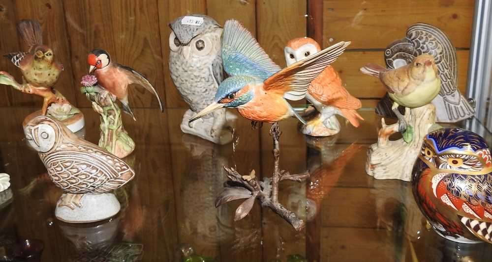 A collection of porcelain bird figures - Image 4 of 5