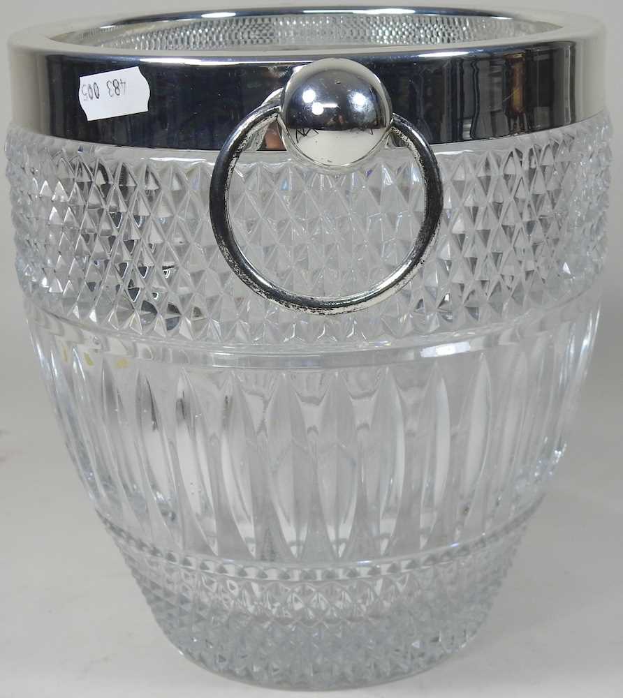 A crystal and silver plated wine cooler - Image 3 of 4