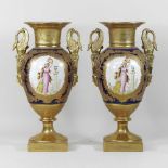 A pair of Paris style porcelain vases