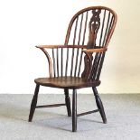 An antique windsor chair