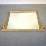 An Edwardian gilt framed over mantel mirror