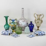A collection of Venetian glass and continental pottery