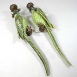 A pair of reproduction parrot wall sconces