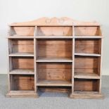 A pine bookcase