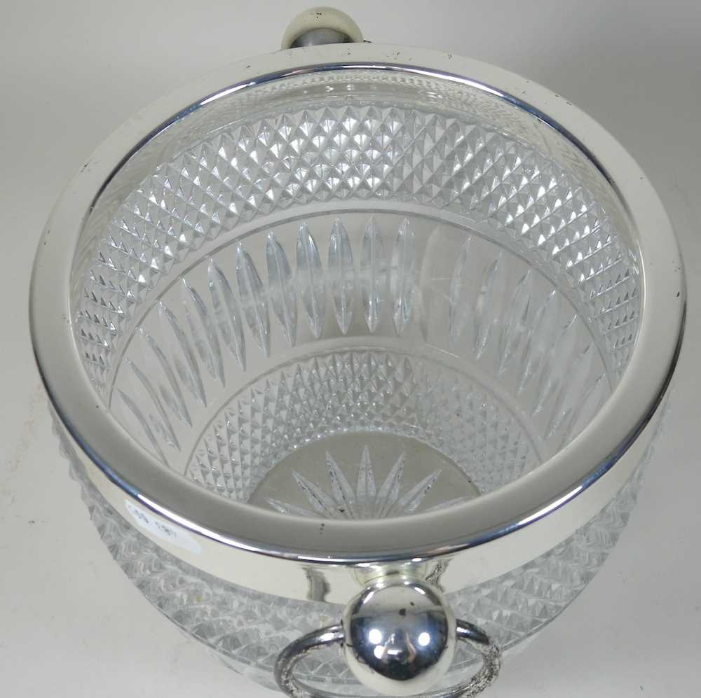 A crystal and silver plated wine cooler - Image 4 of 4