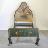 A 1920's green painted single bedstead