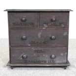 A small haberdashery chest