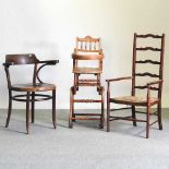 A Victorian metamorphic child's high chair