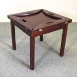 A hardwood butler's tray occasional table