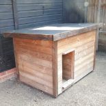 A hand made wooden kennel