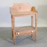 A Victorian pine washstand