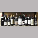 A large collection of red wine