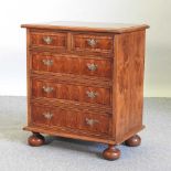 A hand made oyster veneered chest