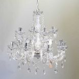 A glass chandelier