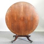 A Regency rosewood breakfast table