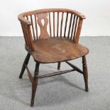 An unusual windsor type armchair