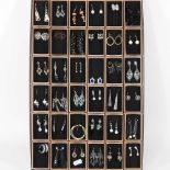 Thirty six pairs of earrings