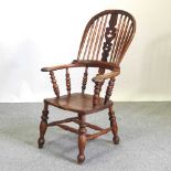 A 19th century Windsor style armchair