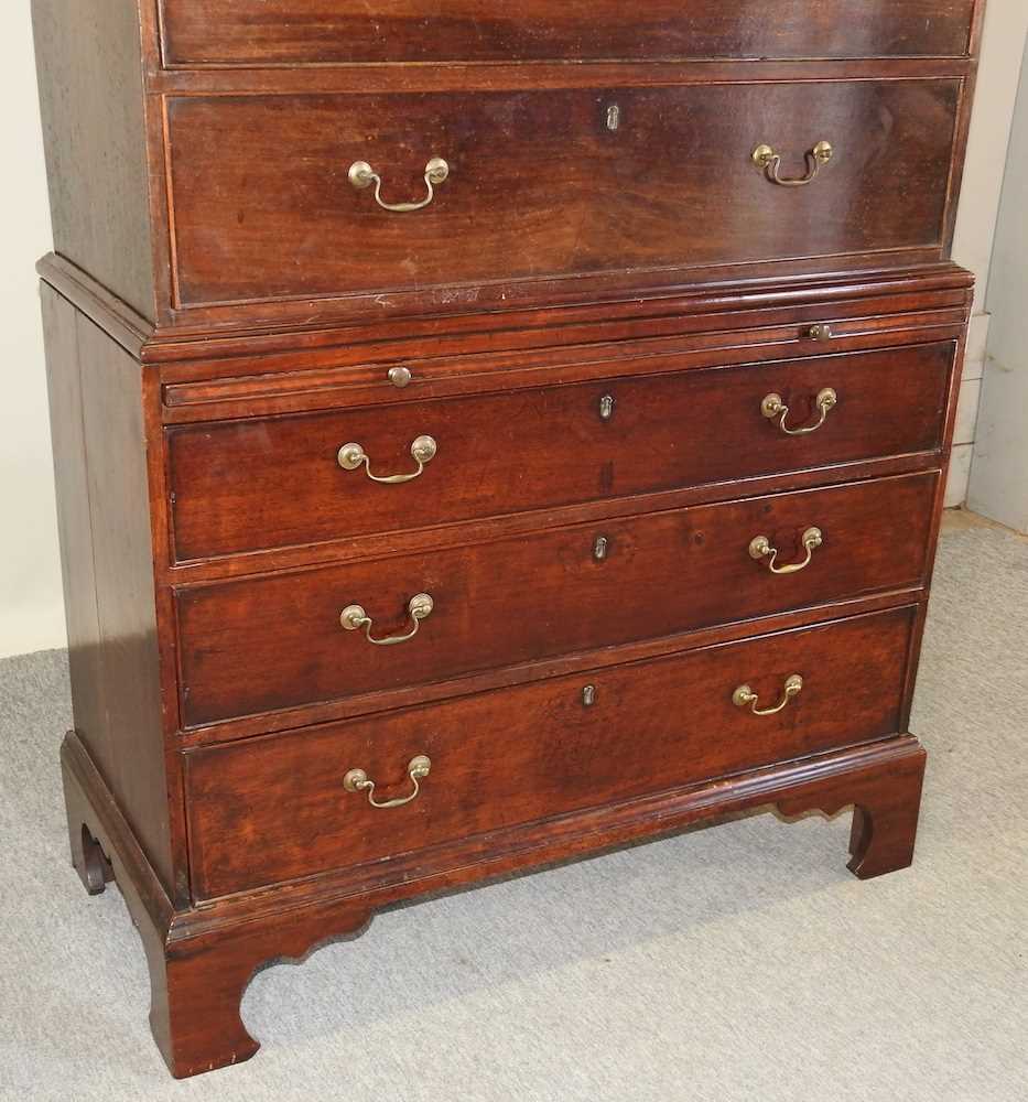 A George III mahogany chest on chest - Image 4 of 9