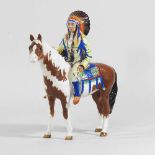 A Beswick pottery figure of a mounted native American