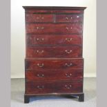 A George III mahogany chest on chest