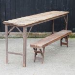 A rustic table