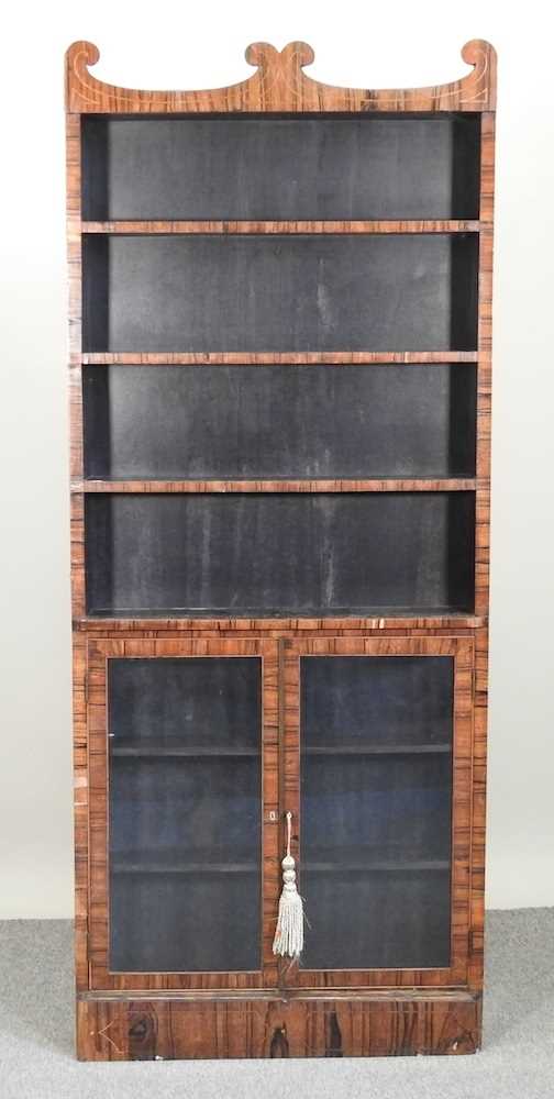 A good Regency rosewood standing open bookcase - Image 3 of 7