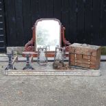 A Victorian dressing table mirror