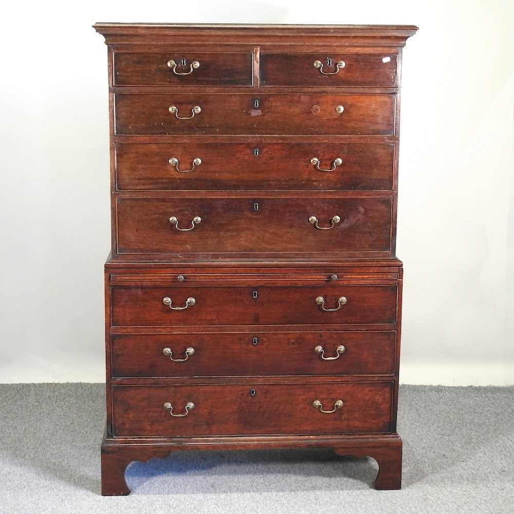 A George III mahogany chest on chest