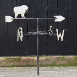 A painted metal weather vane