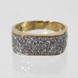 A 9 carat gold diamond ring