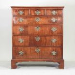 An 18th century walnut and crossbanded chest