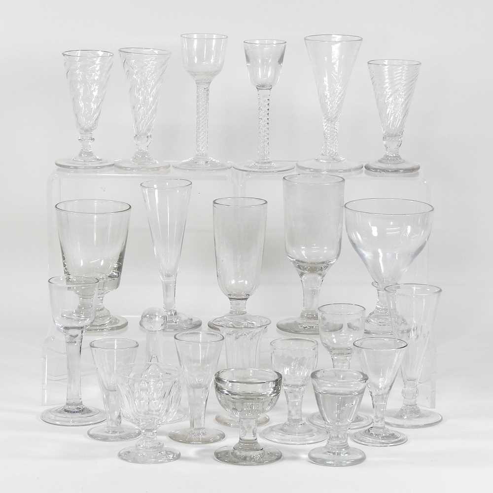 An 18th century airtwist cordial glass