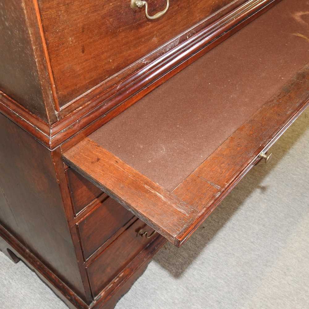 A George III mahogany chest on chest - Image 5 of 9