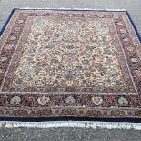 A large Indian carpet, with all over floral design