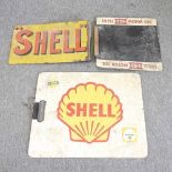 A mid 20th century Shell enamel advertising sign