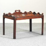 A mahogany butler's tray