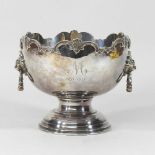 A mid 20th century silver pedestal bowl