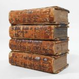 Four 17th century volumes of Biblia Sacra Vulgate