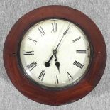 A 19th century mahogany cased dial clock