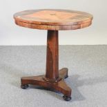 A 19th century rosewood occasional table