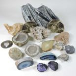 A collection of rocks and minerals