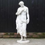 A composition garden statue