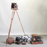An early 20th century plate camera